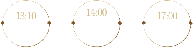 13:10 ハイヤーで お迎え 14:00 和傘体験オリエンテーション 17:00 芦原温泉グランディア芳泉