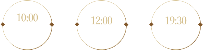 10:00 和傘製作 12:00 自由行動 19:30 夕食